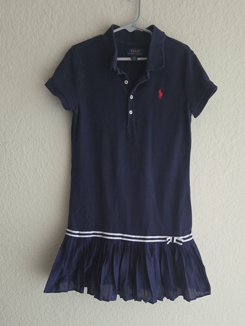 Polo by Ralph Lauren Navy Polo Dress with Pink Pony